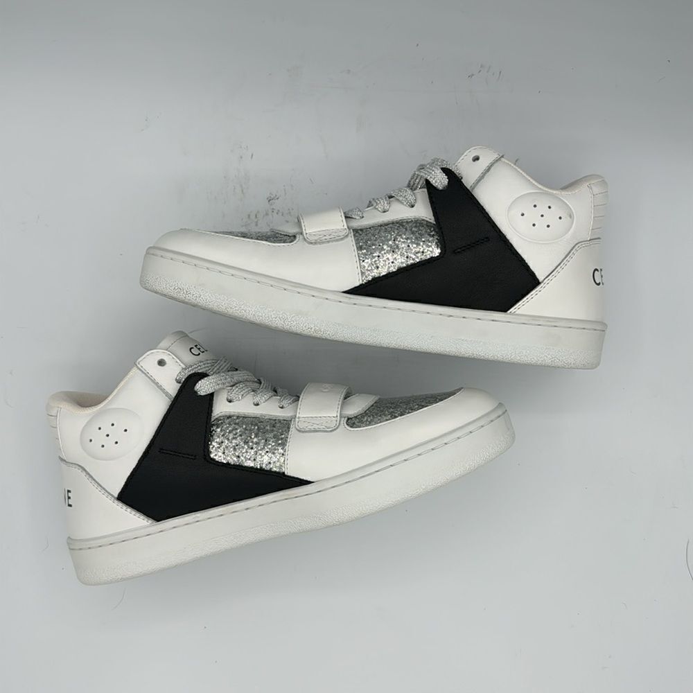 New CELINE CT 06 CT-06 HIGH TOP SNEAKER in CALFSKIN Size 38/ US 8 Luxury - Picture 7 of 12